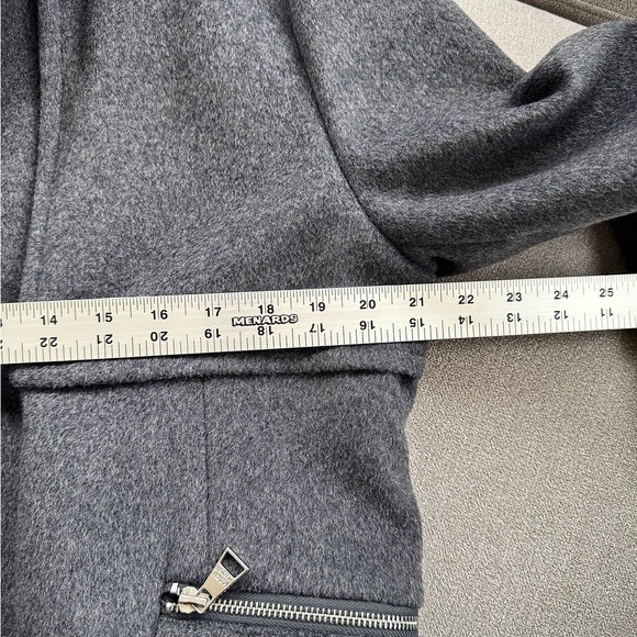 KARL LAGERFELD NWT WINTER ZIP AND SNAP COAT IN HEATHER GRAY XL - Picture 14 of 16
